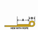 Hem with rope