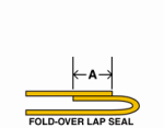 Fold-over lap seal